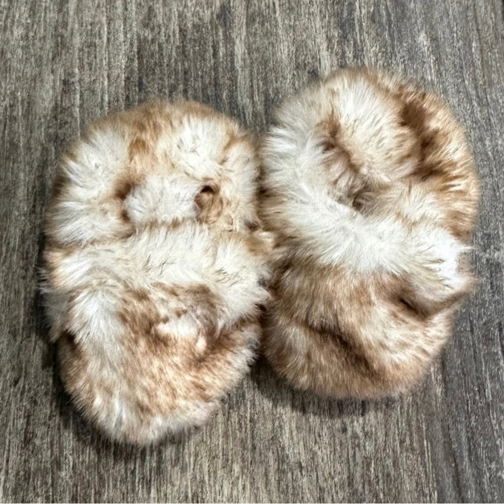 Newborn furry slippers, like new